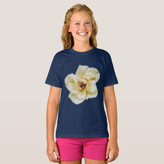 Camiseta Rosa e Abelha (Frente Completa)