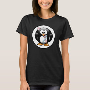 Camiseta Rosa e luz - pinguim da fita azul