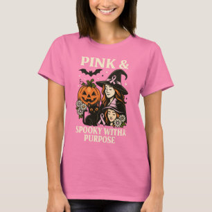 Camiseta Rosa e Spooky com propósito - Dia das Bruxas