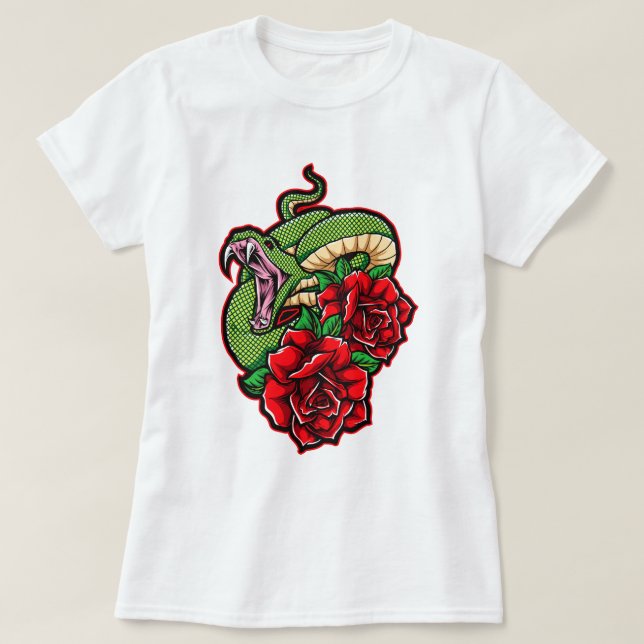 Camiseta Rosa e Viper (Frente do Design)