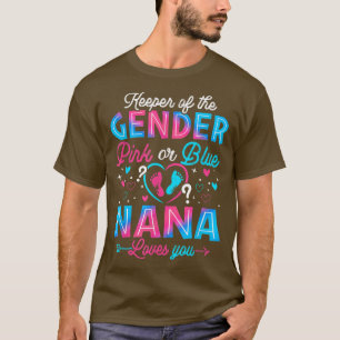 Camiseta Rosa Engraçado Ou Nana Azul Te Ama Sexo Reveal Cu