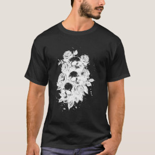 Camiseta Rosa Estética Gótica Floral Alternativa