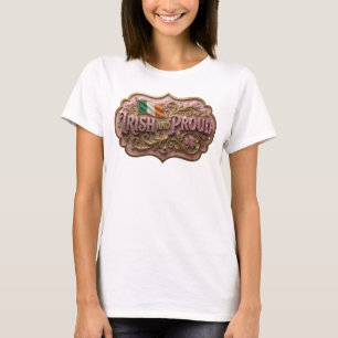 Camiseta Rosa Estilosa ORGULHOSA IRLANDESA