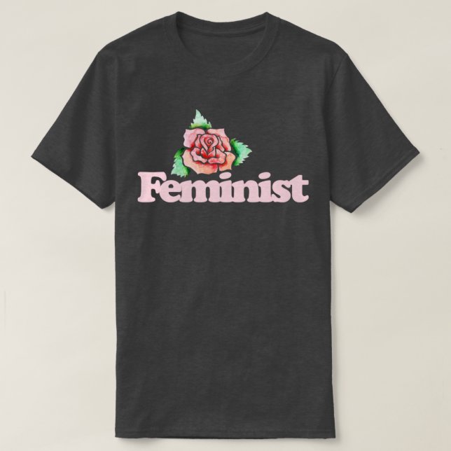 Camiseta Rosa feminista (Frente do Design)