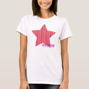 Camiseta Rosa fino 4 das listras