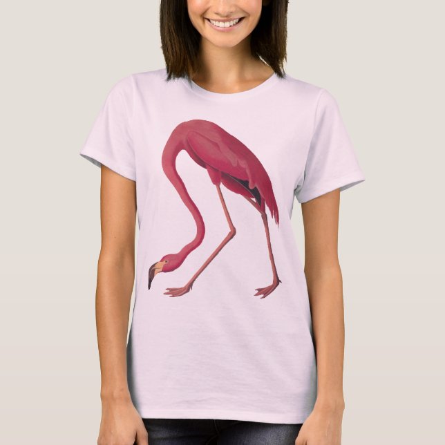 Camiseta rosa Flamingo feminina (Frente)