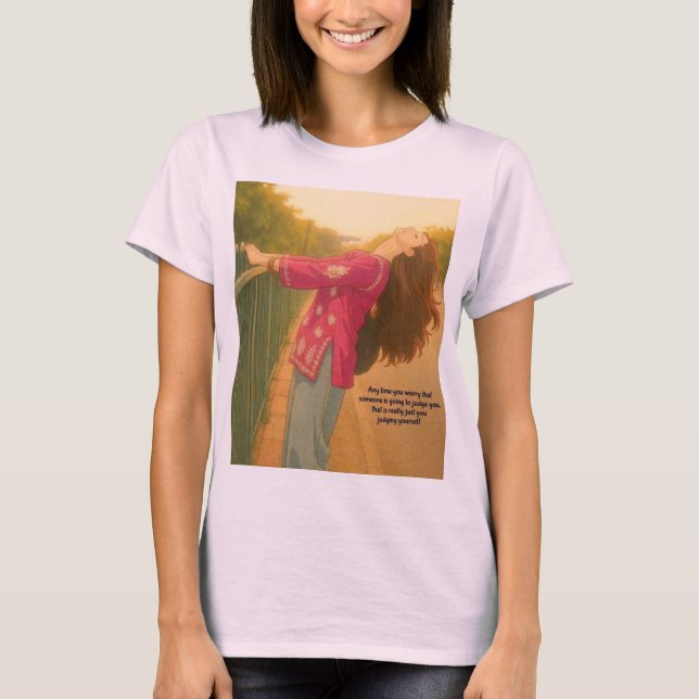 Camiseta rosa fofa para meninas. (Frente)