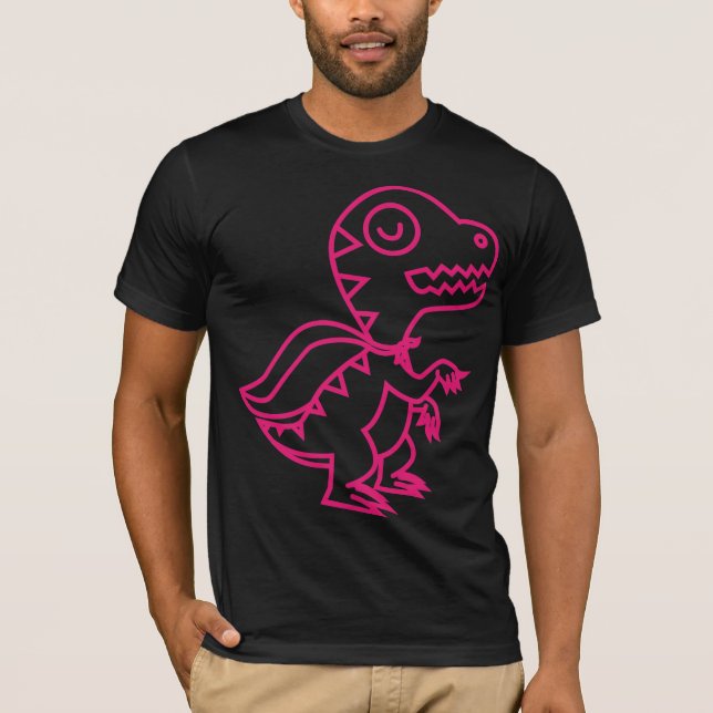 Camiseta Rosa grande de Rex do arco-íris (Frente)
