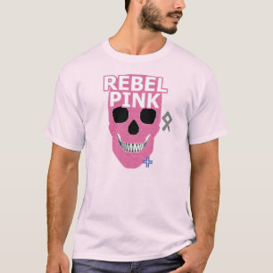 Camiseta rosa HANDSKULL Rebel básica B2