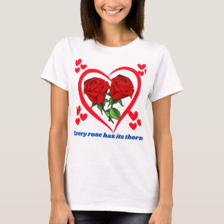 Camiseta Rosa Heart personalizar T=camisas premium