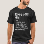 Camiseta Rosa Hill Girl Ks Kansas Funny City Raízes<br><div class="desc">Rosa Hill Girl Ks Kansas Funny City Roots.</div>