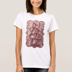 Camiseta Rosa Intenso INVISÍVEL Impressão