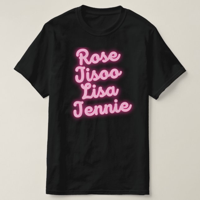 Camiseta Rosa Jisoo Lisa Jennie Mem's T-Shirt (Frente do Design)