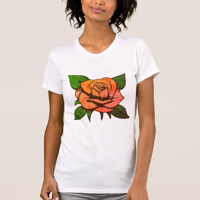 Camiseta Rosa laranja (Frente)
