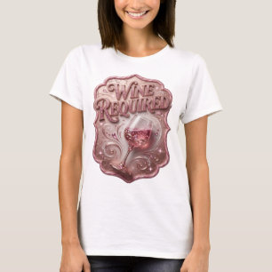 Camiseta Rosa Legal VINO OBRIGATÓRIO Impressão