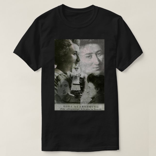 Camiseta Rosa Luxemburg Digital Bootleg Design (Frente do Design)