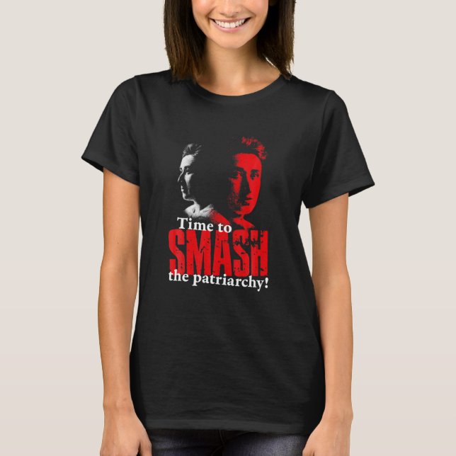 Camiseta Rosa Luxemburg - Hora De Destruir A Patriarquia (Frente)