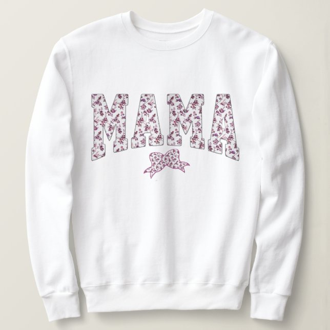 Camiseta Rosa Mama Kawaii, Boho Floral Rosa Mãe (Frente do Design)