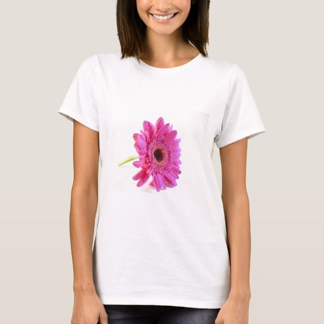Camiseta rosa no branco (Frente)