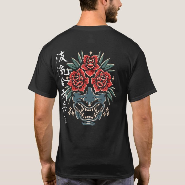 Camiseta Rosa Oni Kanji (Verso)