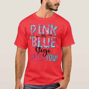 Camiseta Rosa Ou Azul Gigi Te Ama Corante Sexo De Bebê