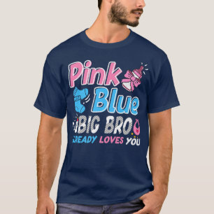 Camiseta Rosa Ou Azul Grande Irmão Te Ama A Revelação Do Gê