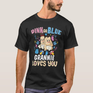 Camiseta Rosa ou Azul Grannie Te Ama A Melhor Avó De Sempre