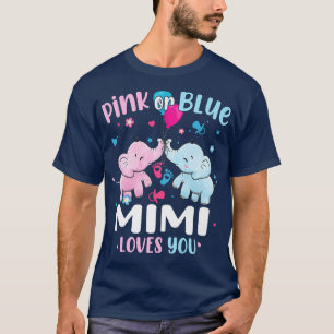 Camiseta Rosa ou Azul Mimi ama o seu gênero Elefante Revela