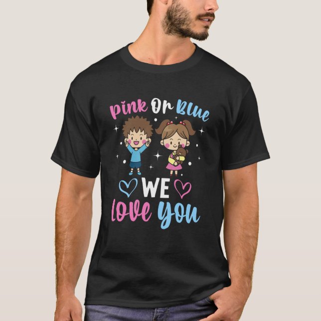 Camiseta Rosa Ou Azul Nós Amo-Te Anunciantes De Revolução D (Frente)
