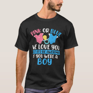 Camiseta Rosa ou Azul Nós Amo Você Equipe de Revelação de G