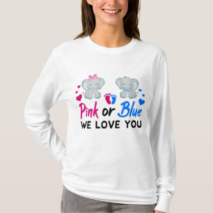 Camiseta Rosa ou Azul Nós Te Amo Mãe Pai Revolução de Gêner