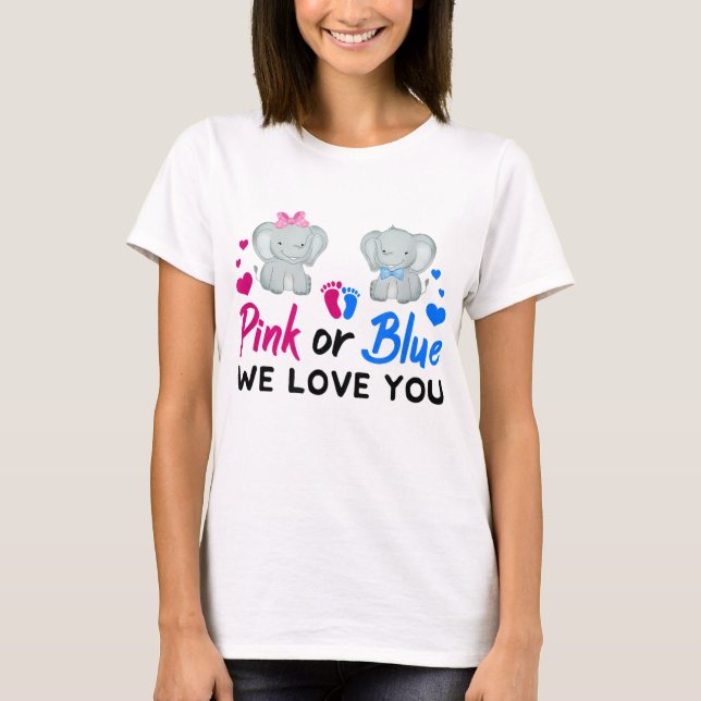 Camiseta Rosa ou Azul Nós Te Amo Mãe Pai Revolução de Gêner (Frente)