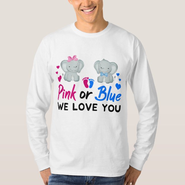 Camiseta Rosa ou Azul Nós Te Amo Mãe Pai Revolução de Gêner (Frente)