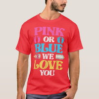 Rosa Ou Azul Nós Te Amo Querido Anunciando Sexo