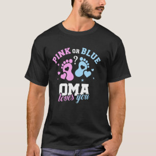 Camiseta Rosa ou Azul Oma Ama Você Revelação do Sexo