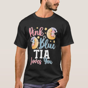 Camiseta Rosa ou Azul Tia Ama Você Vaca Sonolenta Bebê Gêne