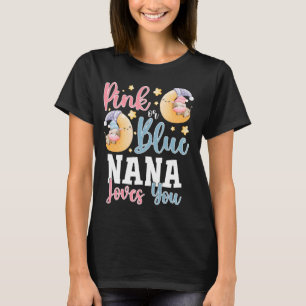 Camiseta Rosa ou Azul Vovó Ama Você Vaca Sonolenta Bebê Gên