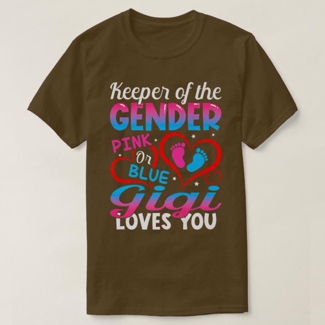 Camiseta Rosa Ou Gigi Azul Engraçada Você Adora O Gênero Re (Frente do Design)