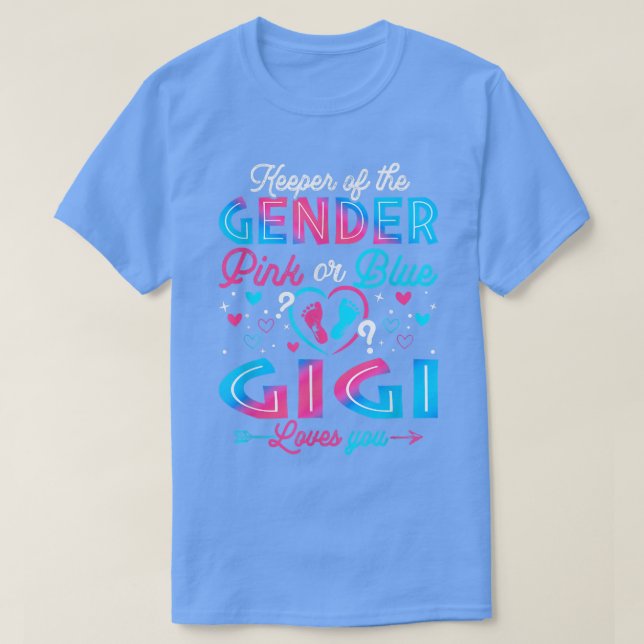 Camiseta Rosa Ou Gigi Azul Engraçada Você Adora O Gênero Re (Frente do Design)