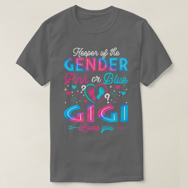 Camiseta Rosa Ou Gigi Azul Engraçada Você Adora O Gênero Re (Frente do Design)