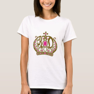 Camiseta Rosa & ouro do logotipo de KD