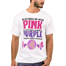 Rosa para a violência doméstica roxa com cancer de