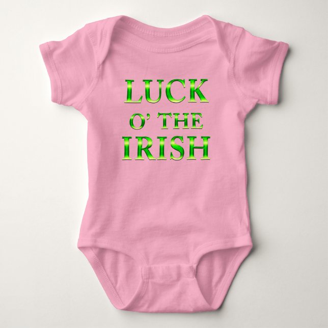 Camiseta rosa para meninas de St. Patrick's Day (Frente)