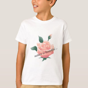 Camiseta Rosa (Peach) - Natureza bonita
