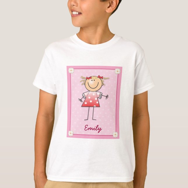 Camiseta rosa (polka dot) (Frente)