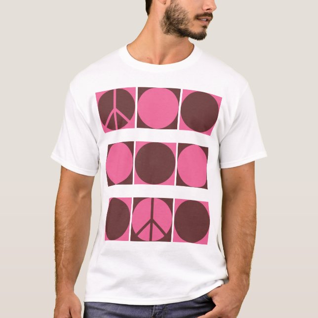 Camiseta Rosa & pontos da paz de Brown (Frente)