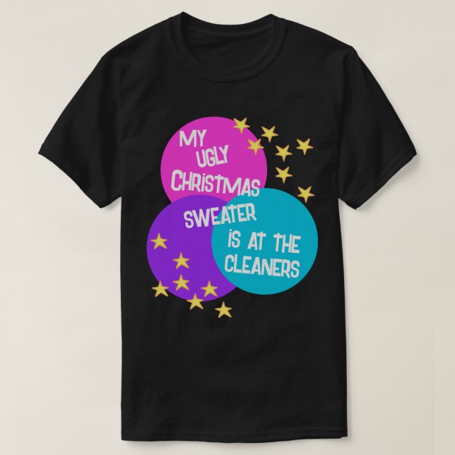 Camiseta rosa púrpura, doce de Natal feio (Frente do Design)