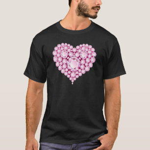 Camiseta Rosa Quartz Heart Gems
