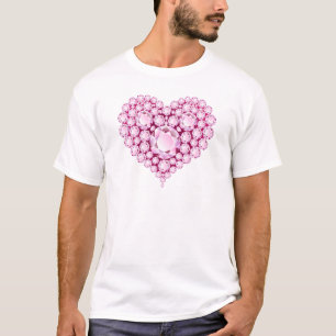 Camiseta Rosa Quartz Heart Gems