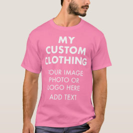 Camiseta rosa quente personalizada masculina